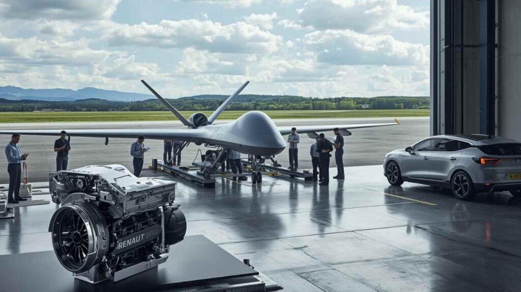 Military drones Renault confirms move into defence sector as Normandy’s Cléon plant tipped for engine production