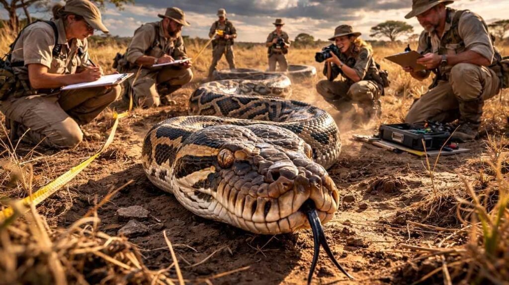 Unusually Massive African Python Formally Verified by Specialists During Accredited Field Mission
